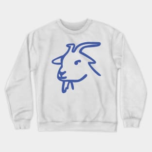 Simone Biles Greatest of All Time Blue GOAT Drawing Crewneck Sweatshirt